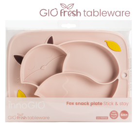 InnoGIO GIOfresh tableware Fox snack plate Stick & stay  GIO-900PINK