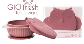 InnoGIO GIOfresh tableware Owl snack bowl with lid GIO-910PINK