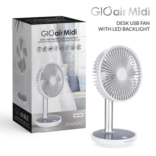 InnoGIO GIOair Midi Desk USB fan with LED backlight GIO-305 (1)