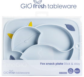 InnoGIO GIOfresh tableware Fox snack plate Stick & stay  GIO-900BLUE